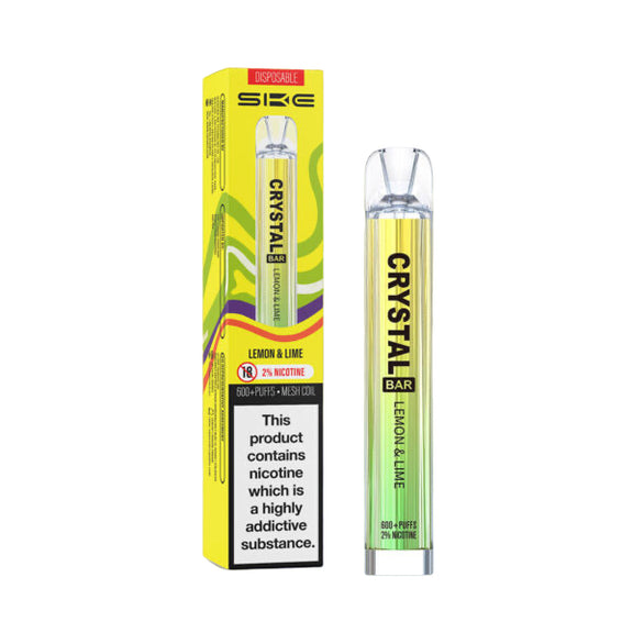 SKE Crystal Bar 600: Elegance Meets Exceptional Flavor - Lemon & Lime