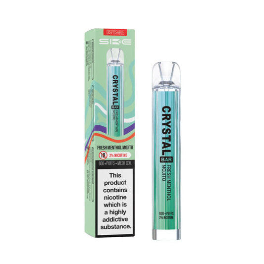 SKE Crystal Bar 600: Elegance Meets Exceptional Flavor - Fresh Menthol Mojito