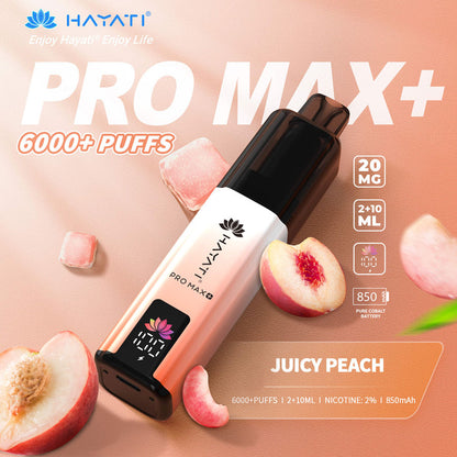 Hayati Pro Max + 6000 – Maximum Puffs, Ultimate Flavor!