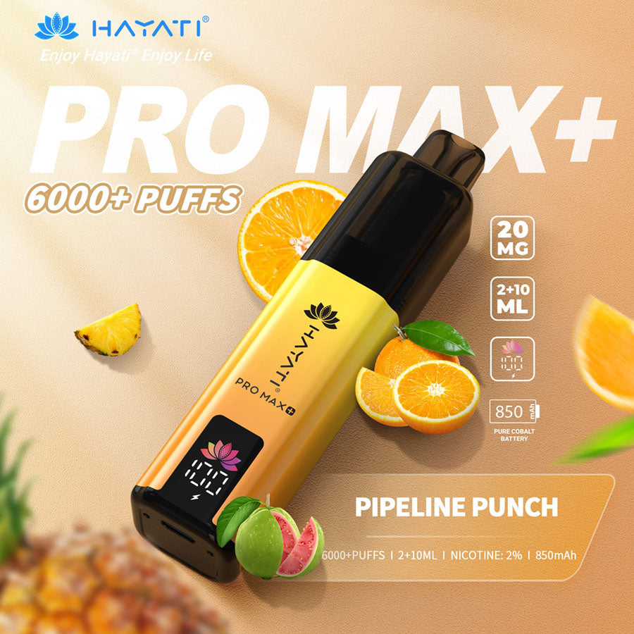 Hayati Pro Max + 6000 – Maximum Puffs, Ultimate Flavor!