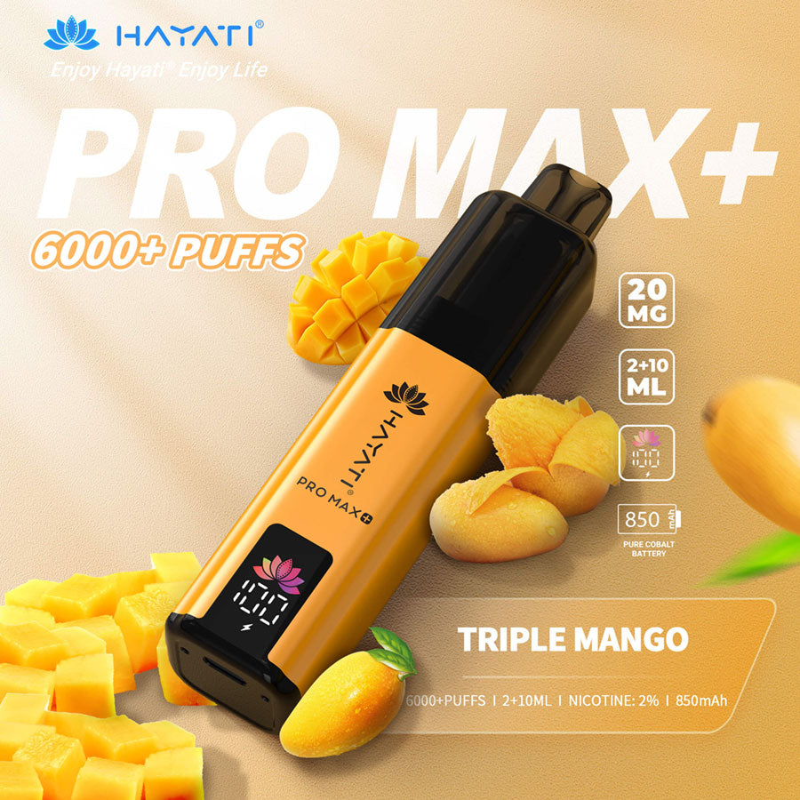 Hayati Pro Max + 6000 – Maximum Puffs, Ultimate Flavor!