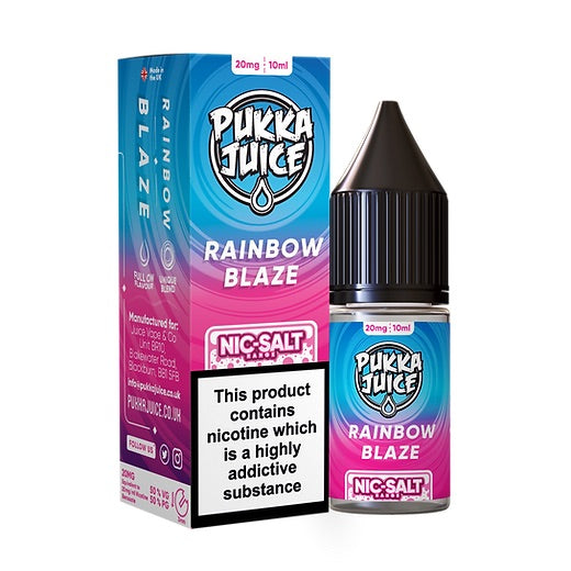 Rainbow Blaze Nic Salt E-Liquid By Pukka Juice