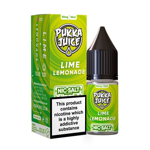 Lime Lemonade Nic Salt E-Liquid By Pukka Juice