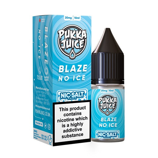 Blaze No Ice Nic Salt E-Liquid By Pukka Juice