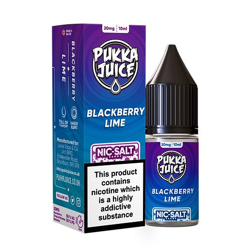 Blackberry Lime Nic Salt E-Liquid by Pukka Juice