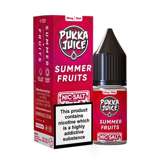 Summer Fruits Nic Salt E-Liquid By Pukka Juice