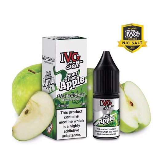 Sour Green Apple Nic Salt E-Liquid By IVG