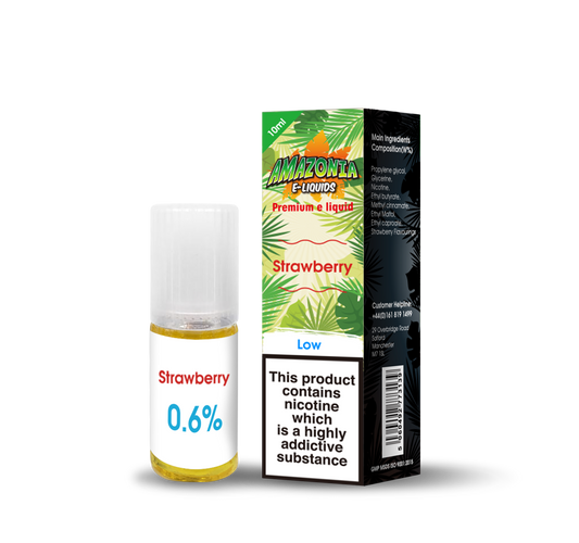 Strawberry E-Liquid by Amazonia 10ml Bottle