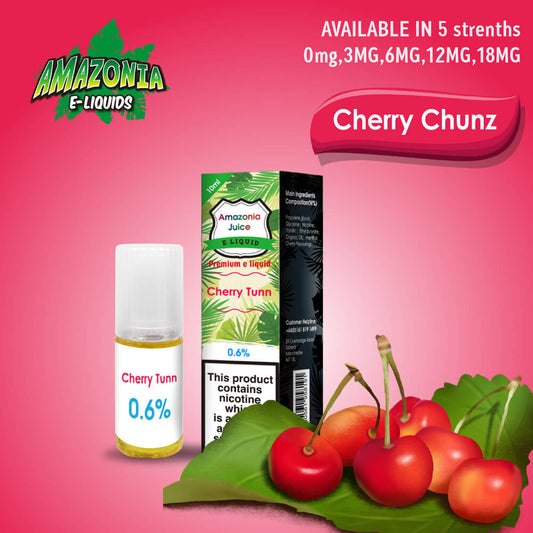 Cherry Chunz E-Liquid by Amazonia 10ml Bottle