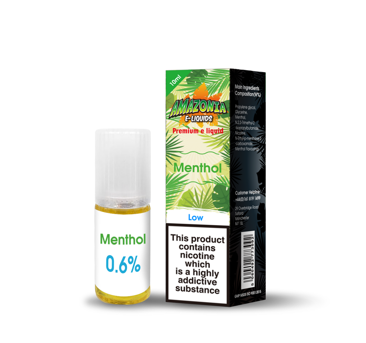 Menthol E-Liquid by Amazonia 10ml Bottle