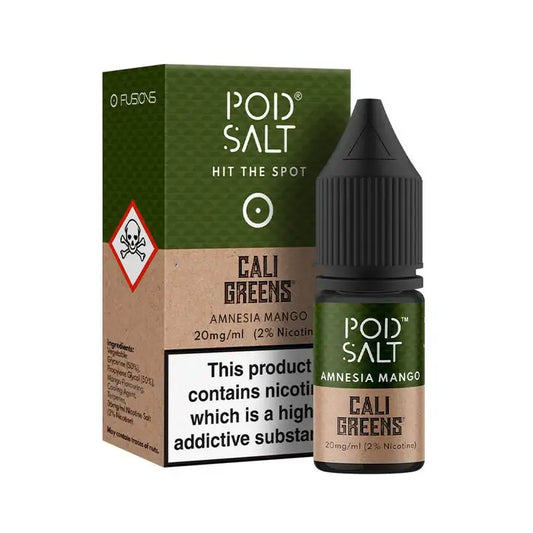 POD SALT AMNESIA MANGO 10ML NICOTINE SALT E-LIQUID FUSION