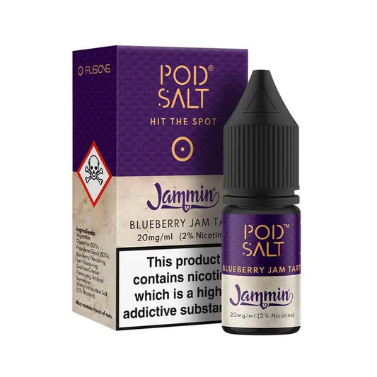 POD SALT BLUEBERRY JAM TART 10ML NICOTINE SALT E-LIQUID FUSION